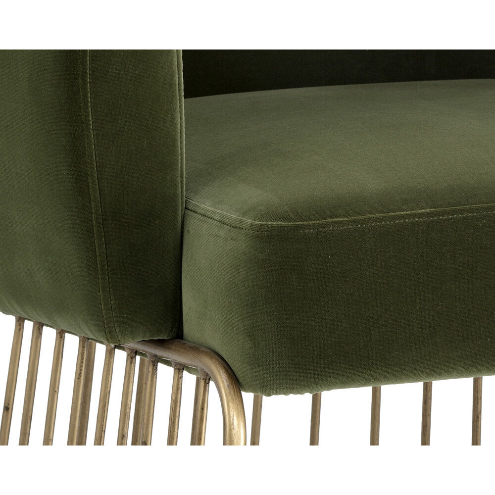 Gala Forest Green Dining Armchair